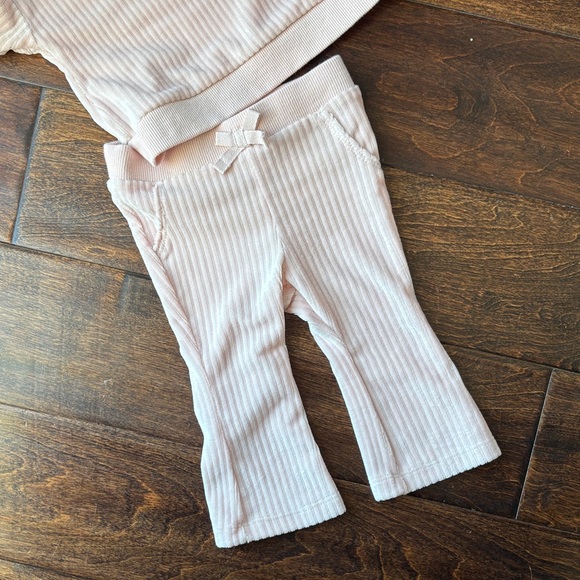 Carter's Soft Pink Ribbed Hoodie - Picture 4 of 5